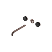 Serenity Wall Basin 220mm Spout + Marquina Black Handle Brushed Bronze gallery detail image