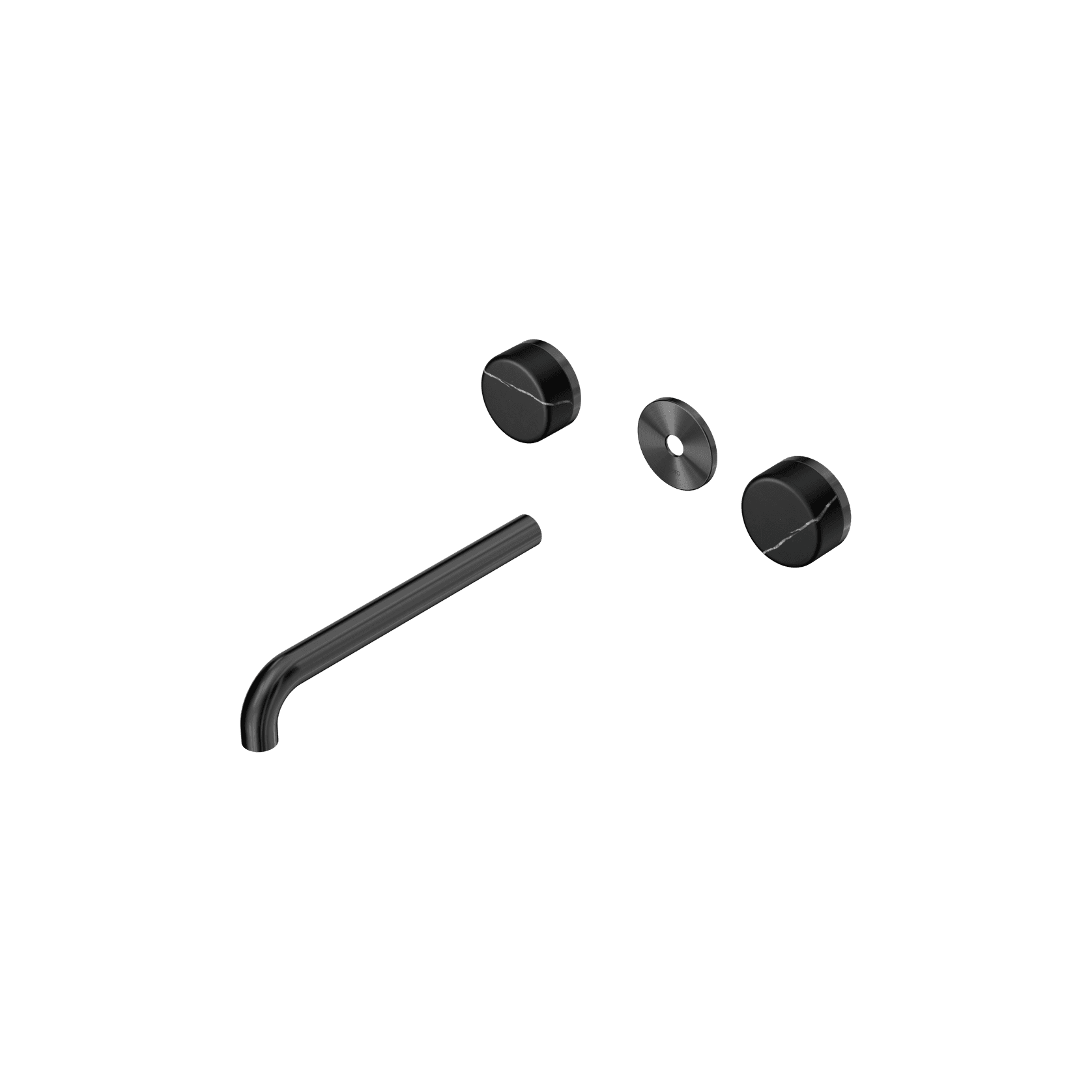 Serenity Wall Basin 220mm Spout + Marquina Black Handle Gun Metal gallery detail image