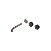 Serenity Wall Basin 185mm Offspout + Marquina Black Handle Brushed Bronze gallery detail image