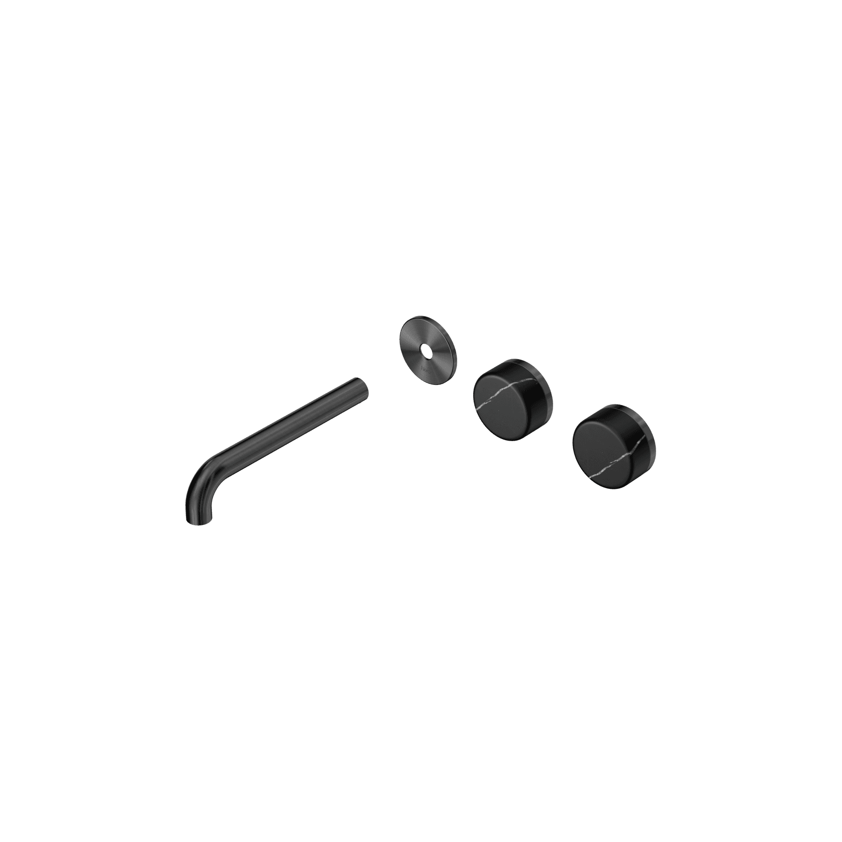 Serenity Wall Basin 185mm Offspout + Marquina Black Handle Gun Metal gallery detail image