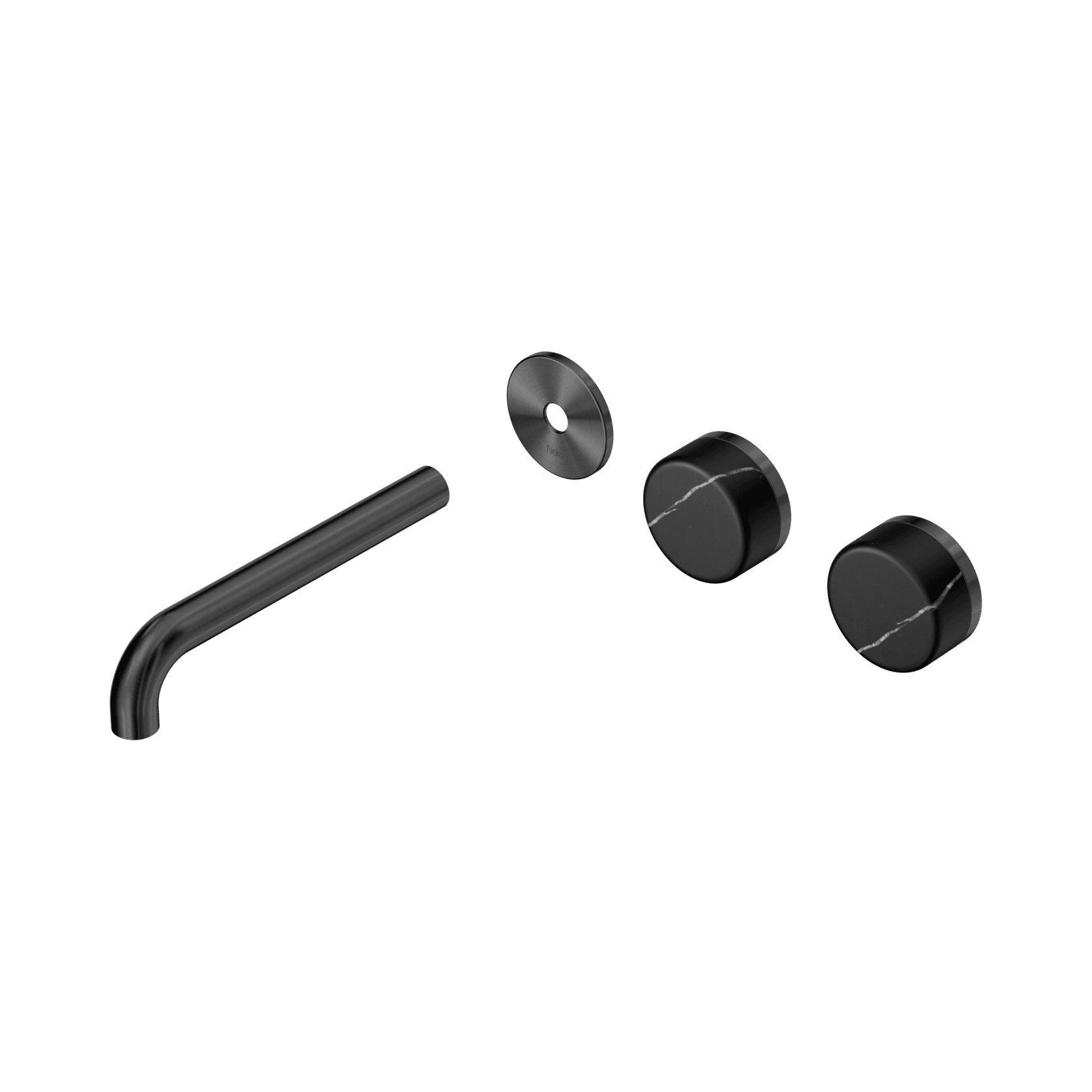 Serenity Wall Basin 185mm Offspout + Marquina Black Handle Gun Metal gallery detail image