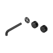 Serenity Wall Basin 185mm Offspout + Marquina Black Handle Gun Metal gallery detail image