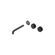 Serenity Wall Basin 185mm Offspout + Marquina Black Handle Gun Metal gallery detail image
