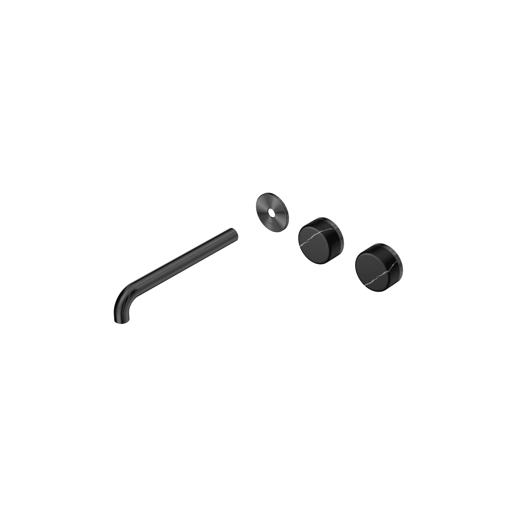 Serenity Wall Basin 220mm Offspout + Marquina Black Handle Gun Metal gallery detail image