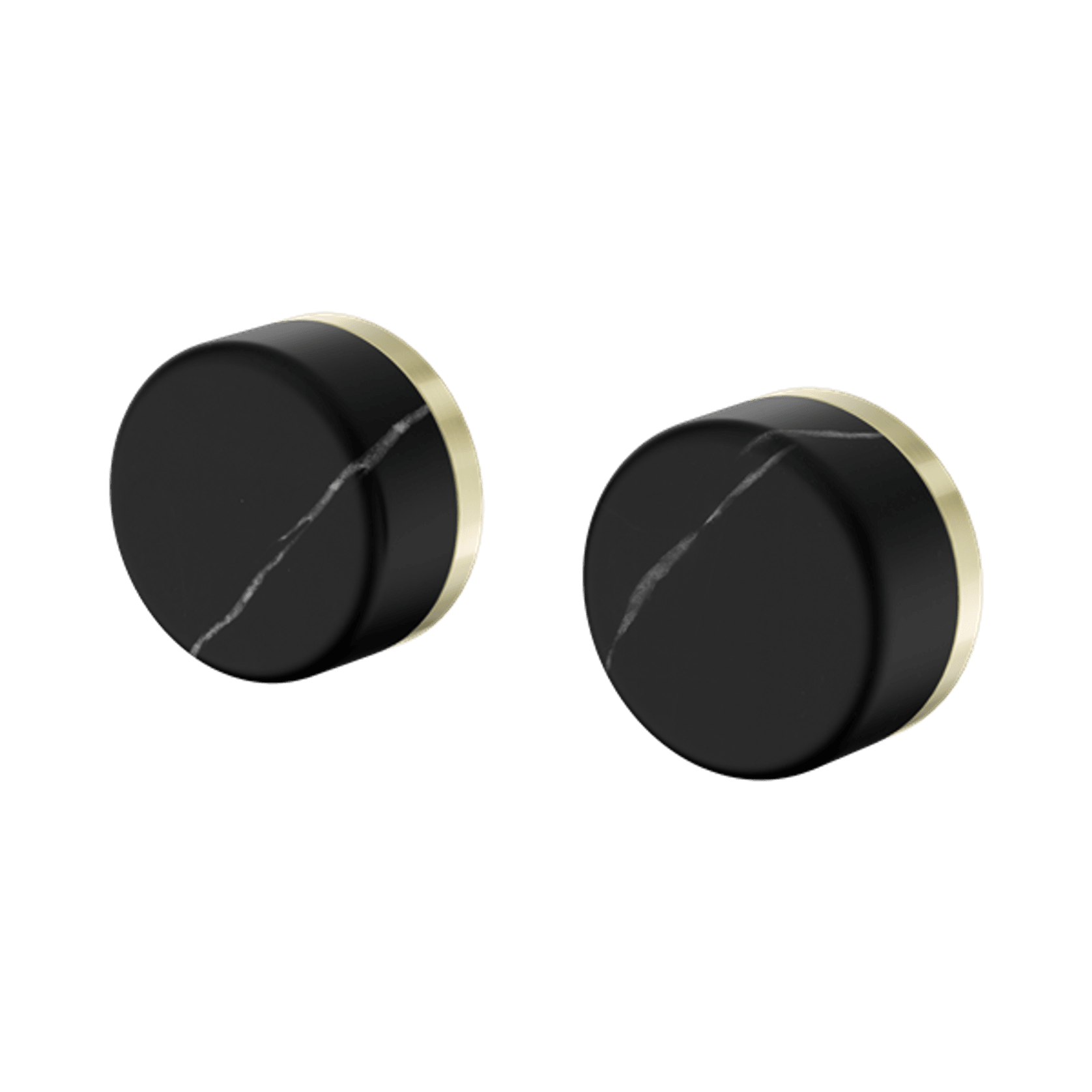 Serenity Wall Top Assembly With Marquina Black Handle Brushed Gold gallery detail image