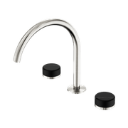 Serenity Bath/Kitchen Set Arc Spout With Marquina Black Handle Brushed Nickel gallery detail image
