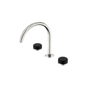 Serenity Bath/Kitchen Set Arc Spout With Marquina Black Handle Brushed Nickel gallery detail image