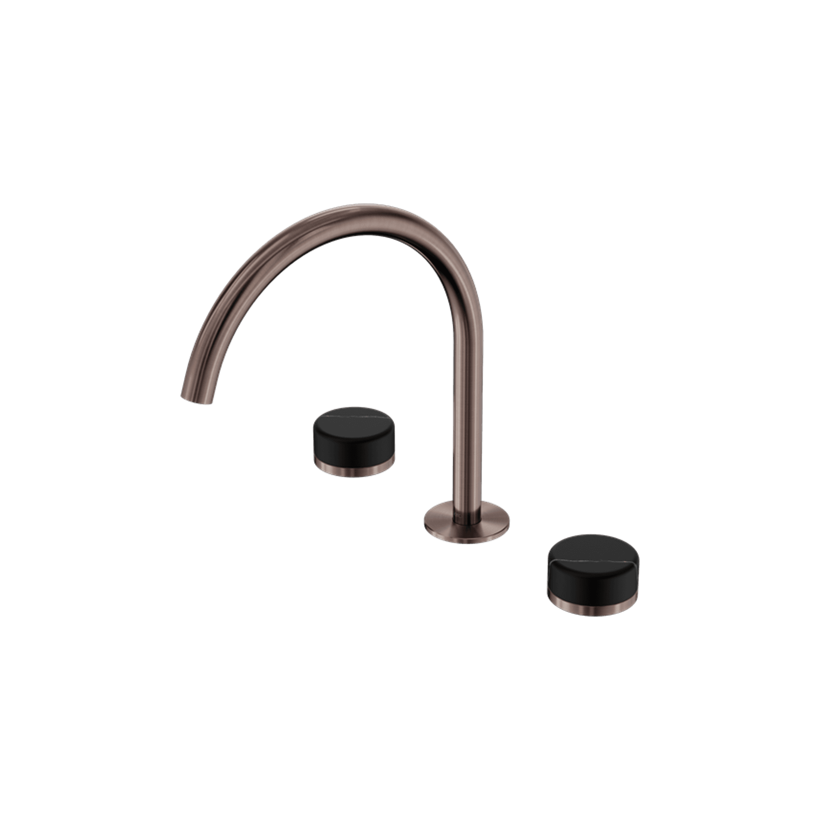 Serenity Bath/Kitchen Set Arc Spout With Marquina Black Handle Brushed Bronze gallery detail image
