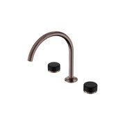 Serenity Bath/Kitchen Set Arc Spout With Marquina Black Handle Brushed Bronze gallery detail image