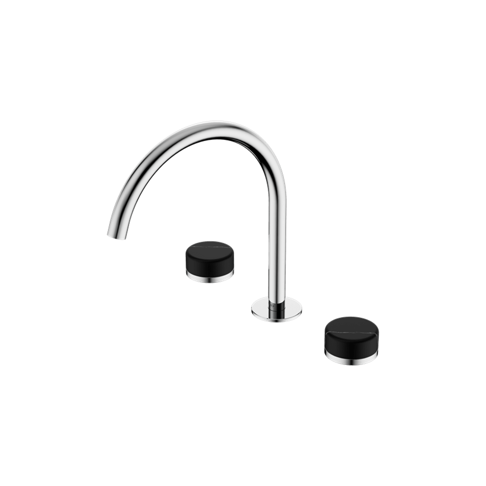 Serenity Bath/Kitchen Set Arc Spout With Marquina Black Handle Chrome gallery detail image