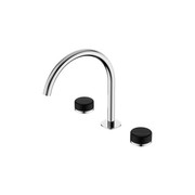 Serenity Bath/Kitchen Set Arc Spout With Marquina Black Handle Chrome gallery detail image