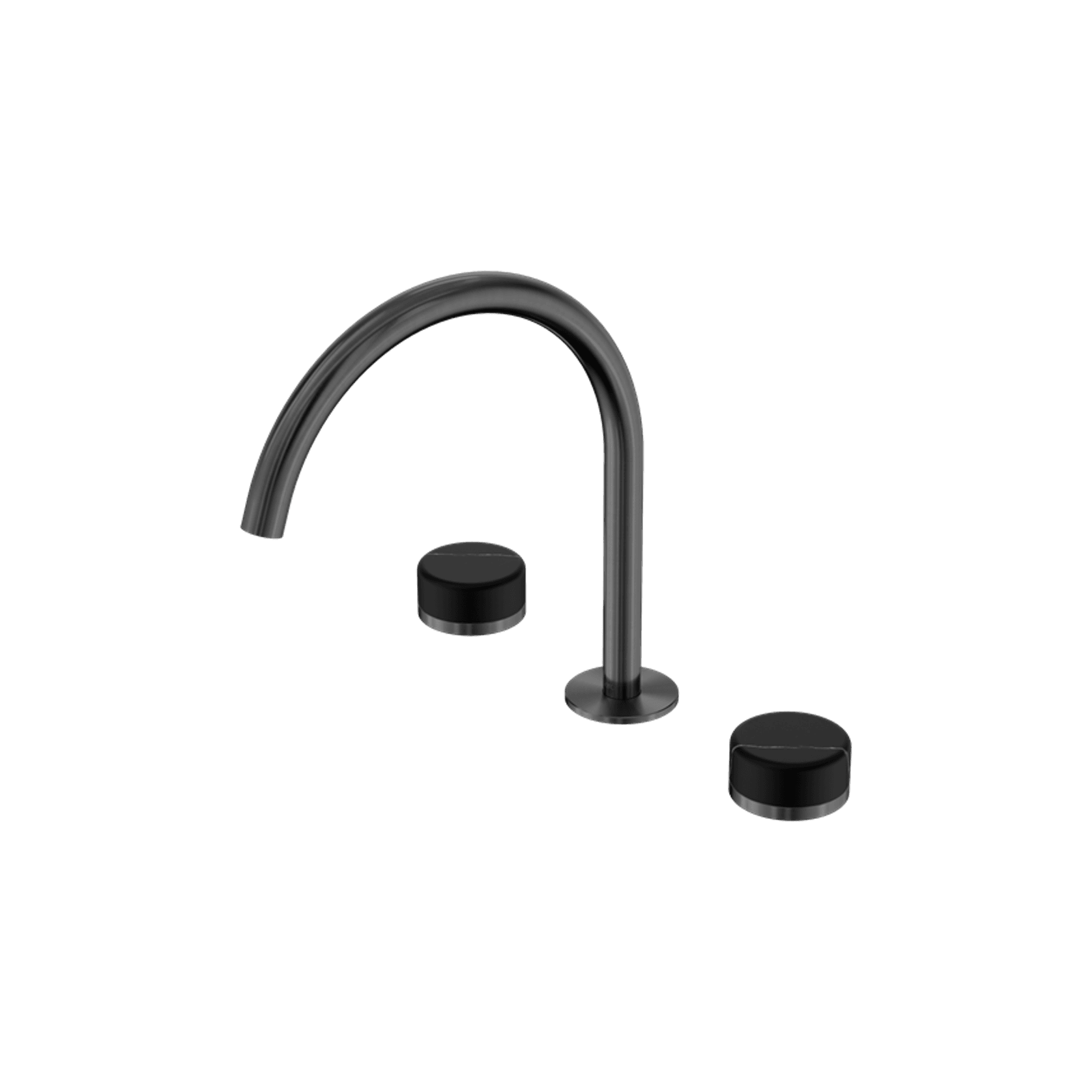 Serenity Bath/Kitchen Set Arc Spout With Marquina Black Handle Gun Metal gallery detail image