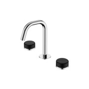Serenity Basin Set Edge Spout With Marquina Black Handle Chrome gallery detail image