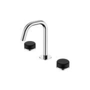 Serenity Basin Set Edge Spout With Marquina Black Handle Chrome gallery detail image