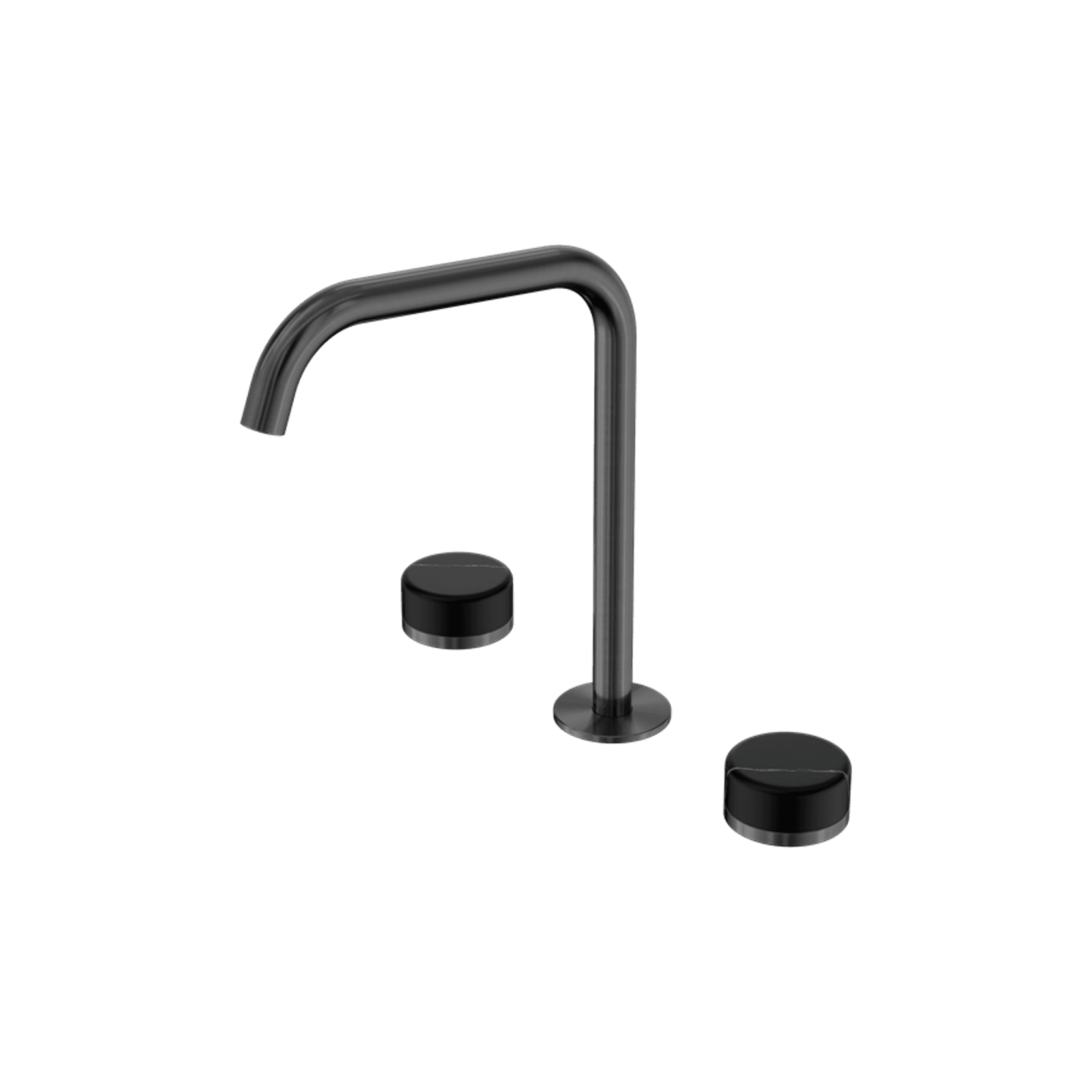 Serenity Bath/Kitchen Set Edge Spout With Marquina Black Handle Gun Metal gallery detail image