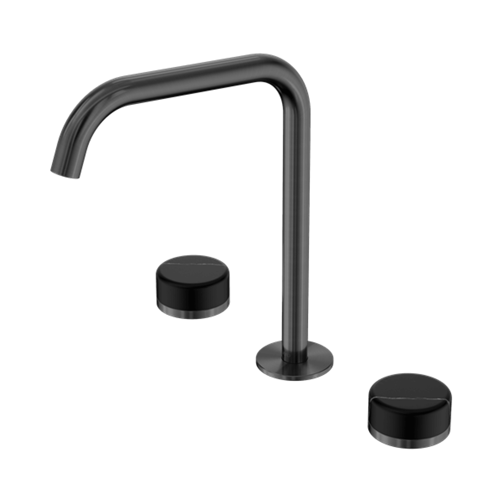 Serenity Bath/Kitchen Set Edge Spout With Marquina Black Handle Gun Metal gallery detail image