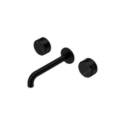 Serenity Wall Basin Set 185mm Spout With Marquina Black Handle Matte Black gallery detail image