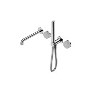 Serenity Shower System Spout Carrara Handle And Slim Shower Chrome gallery detail image