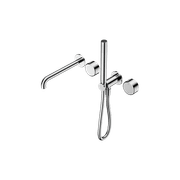 Serenity Shower System Spout Metal Handle And Slim Shower Chrome gallery detail image