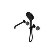 Serenity Shower System Spout Verde Alpi Handle And Serenity Hand Shower Matte Black gallery detail image