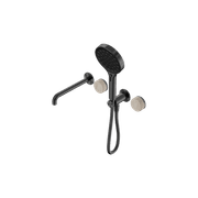 Serenity Shower System Spout Rome Travertine Handle And Serenity Hand Shower Gun Metal gallery detail image