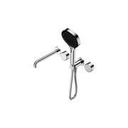 Serenity Shower System Spout Metal Handle And Serenity Hand Shower Chrome gallery detail image