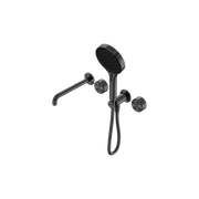 Serenity Shower System Spout Metal Handle And Serenity Hand Shower Gun Metal gallery detail image