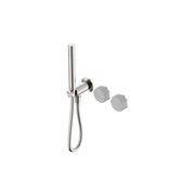 Serenity Shower System Carrara Handle And Slim Shower Brushed Nickel gallery detail image