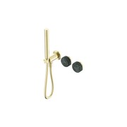 Serenity Shower System Verde Alpi Handle And Slim Shower Brushed Gold gallery detail image