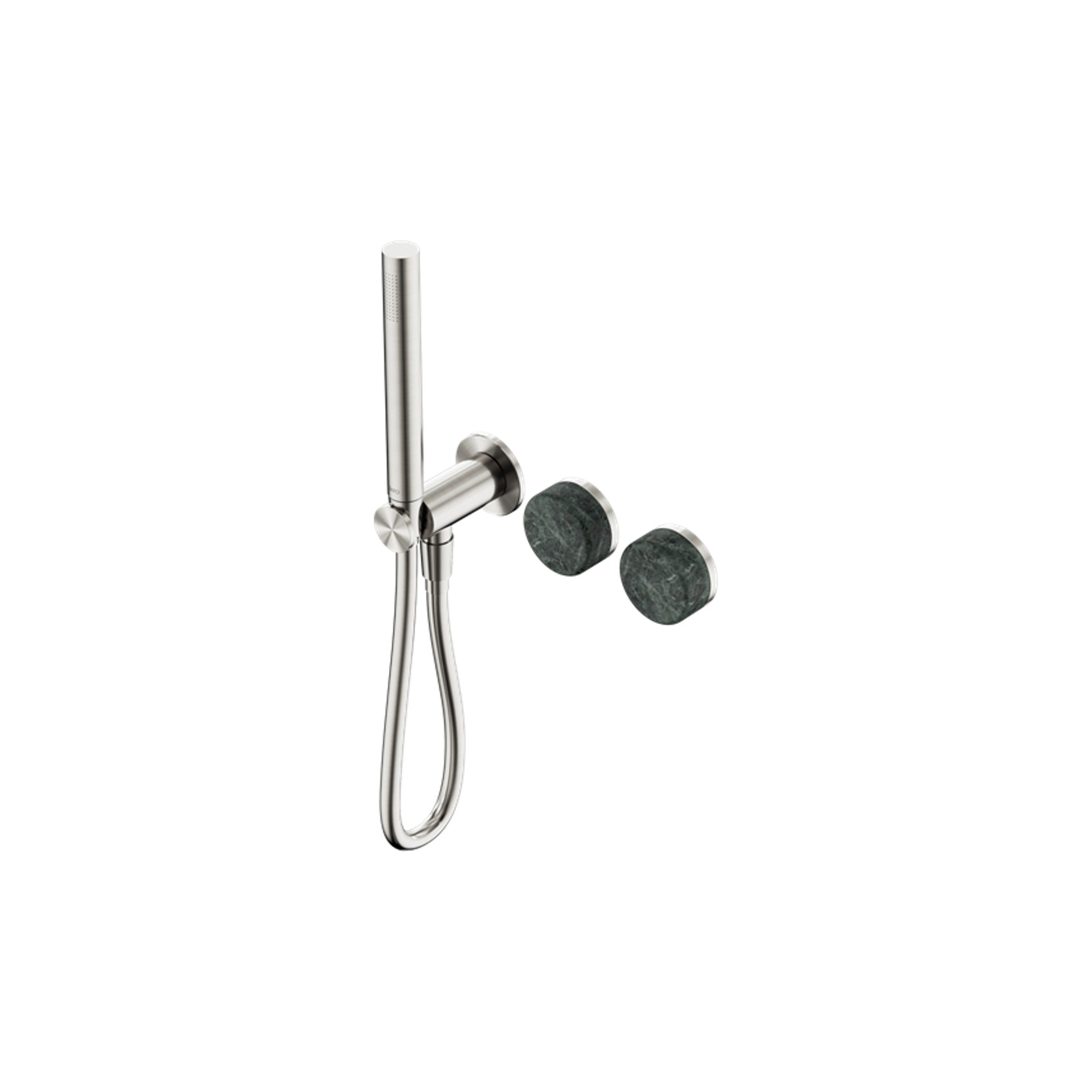 Serenity Shower System Verde Alpi Handle And Slim Shower Brushed Nickel gallery detail image