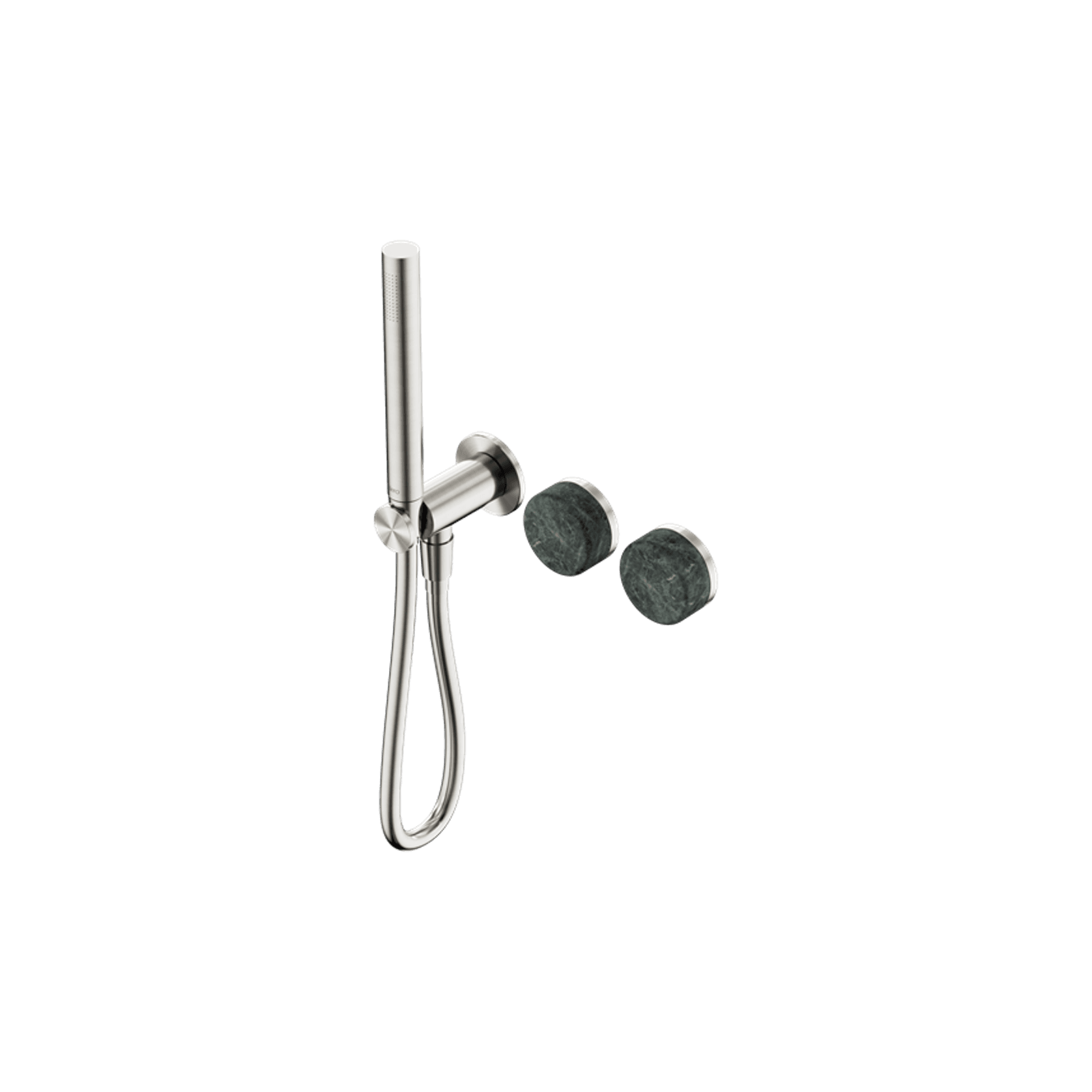 Serenity Shower System Verde Alpi Handle And Slim Shower Brushed Nickel gallery detail image