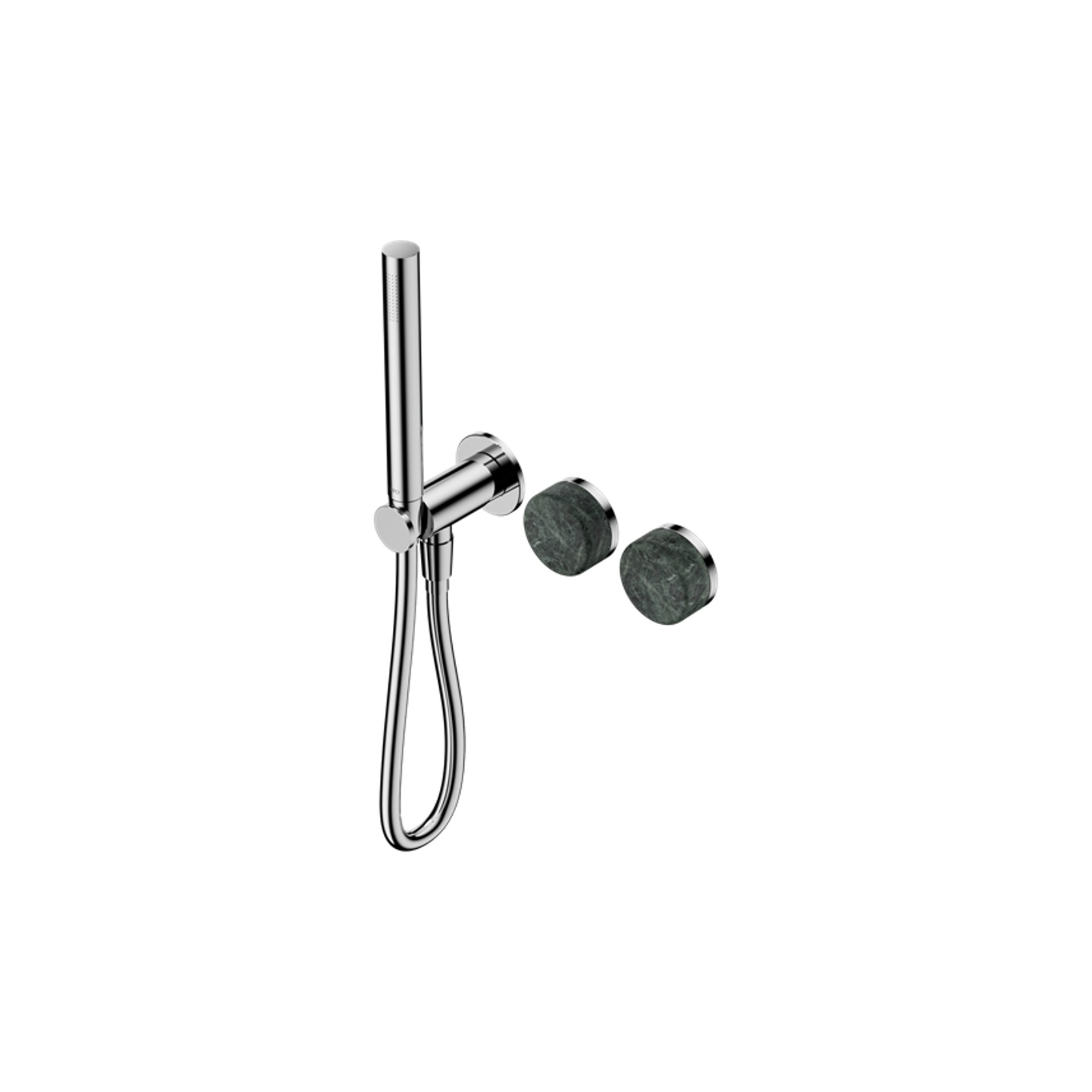 Serenity Shower System Verde Alpi Handle And Slim Shower Chrome gallery detail image