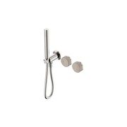 Serenity Shower System Rome Travertine Handle And Slim Shower Brushed Nickel gallery detail image
