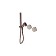 Serenity Shower System Rome Travertine Handle And Slim Shower Brushed Bronze gallery detail image