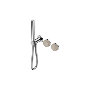 Serenity Shower System Rome Travertine Handle And Slim Shower Chrome gallery detail image