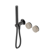 Serenity Shower System Rome Travertine Handle And Slim Shower Gun Metal gallery detail image