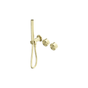 Serenity Shower System Metal Handle And Slim Shower Brushed Gold gallery detail image