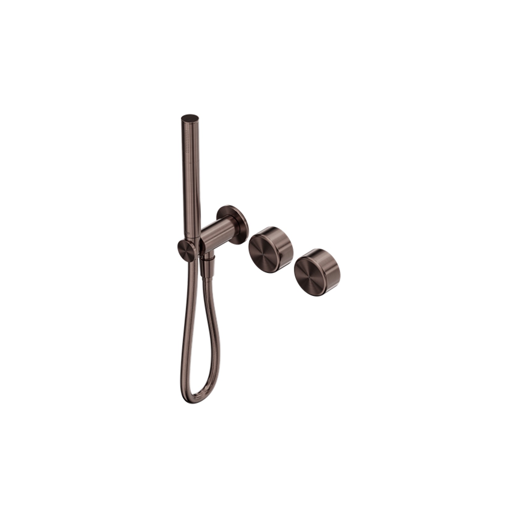 Serenity Shower System Metal Handle And Slim Shower Brushed Bronze gallery detail image
