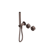 Serenity Shower System Metal Handle And Slim Shower Brushed Bronze gallery detail image