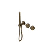 Serenity Progressive Shower System With Metal Handle And Slim Shower Tumbled Antique Brass gallery detail image