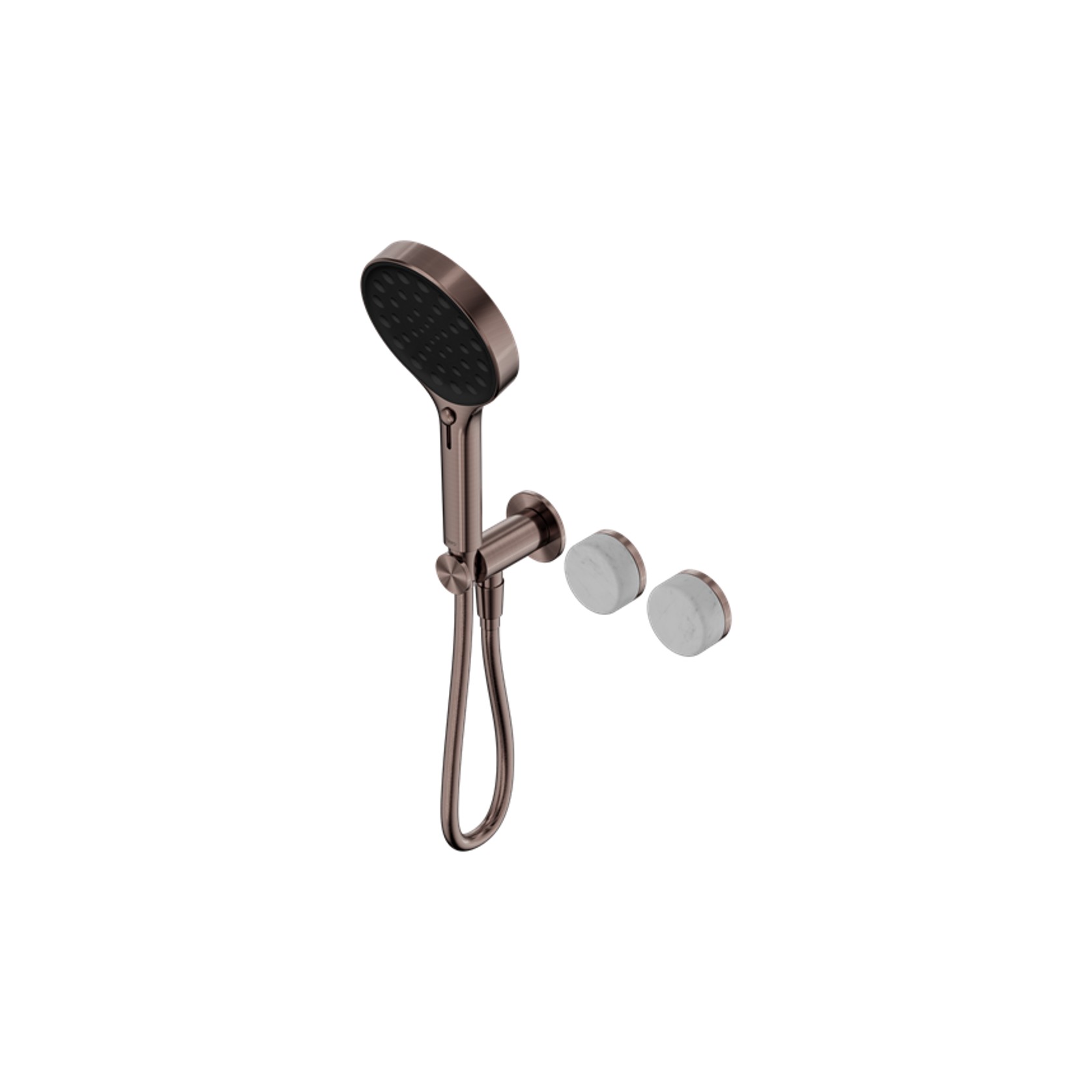 Serenity Shower System Carrara Handle And Serenity Hand Shower Brushed Bronze gallery detail image