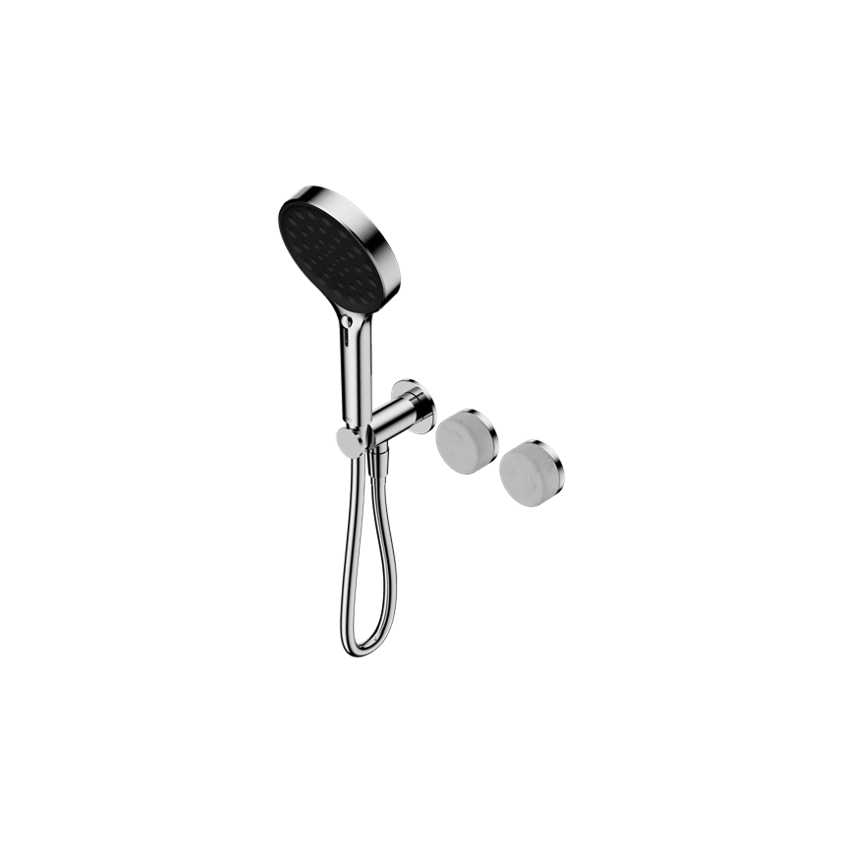 Serenity Shower System Carrara Handle And Serenity Hand Shower Chrome gallery detail image