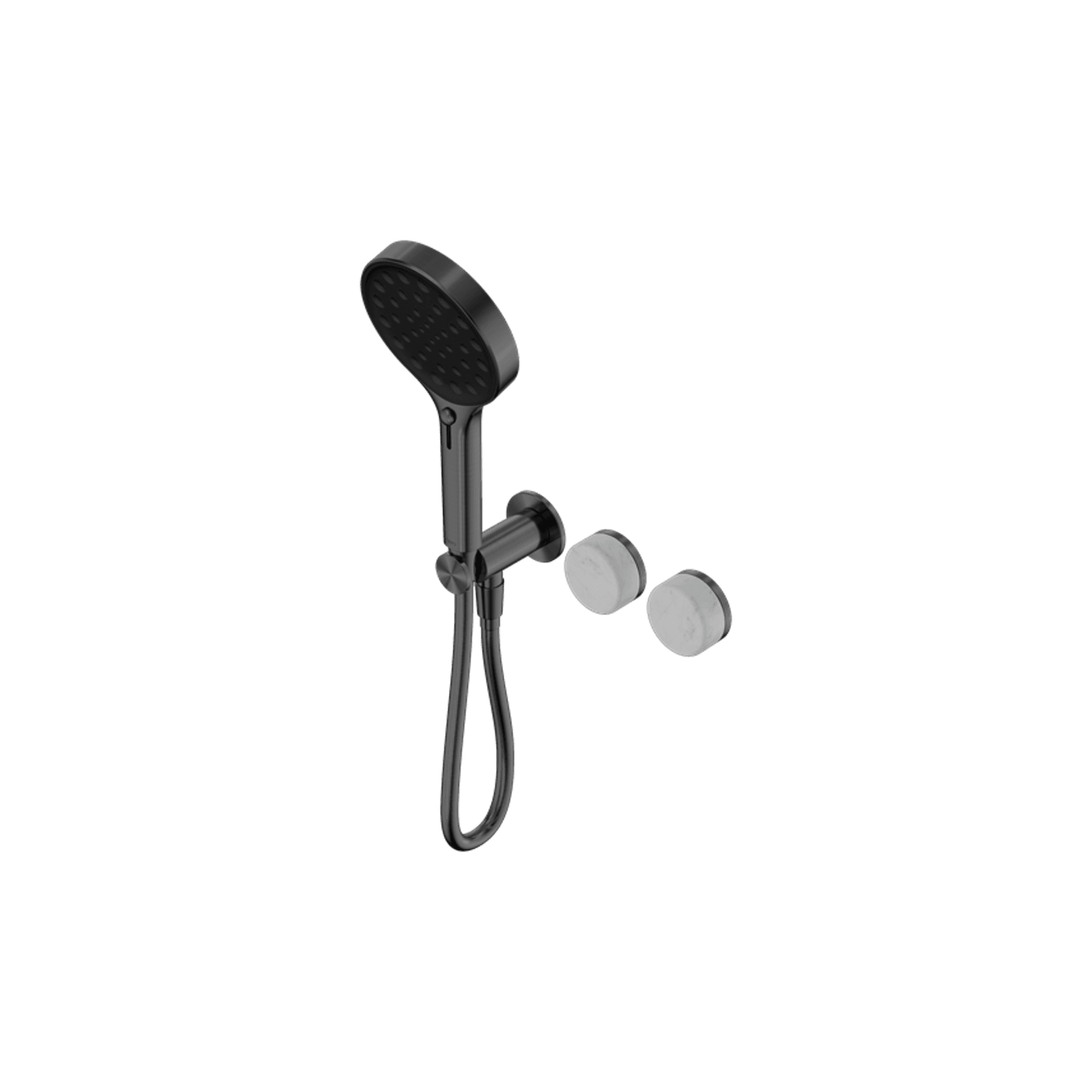 Serenity Shower System Carrara Handle And Serenity Hand Shower Gun Metal gallery detail image