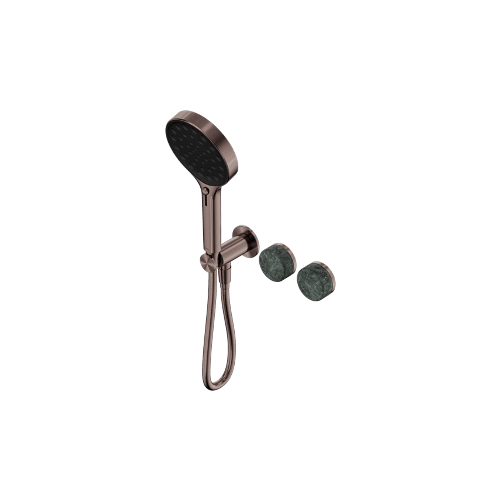 Serenity Shower System Verde Alpi Handle And Serenity Hand Shower Brushed Bronze gallery detail image