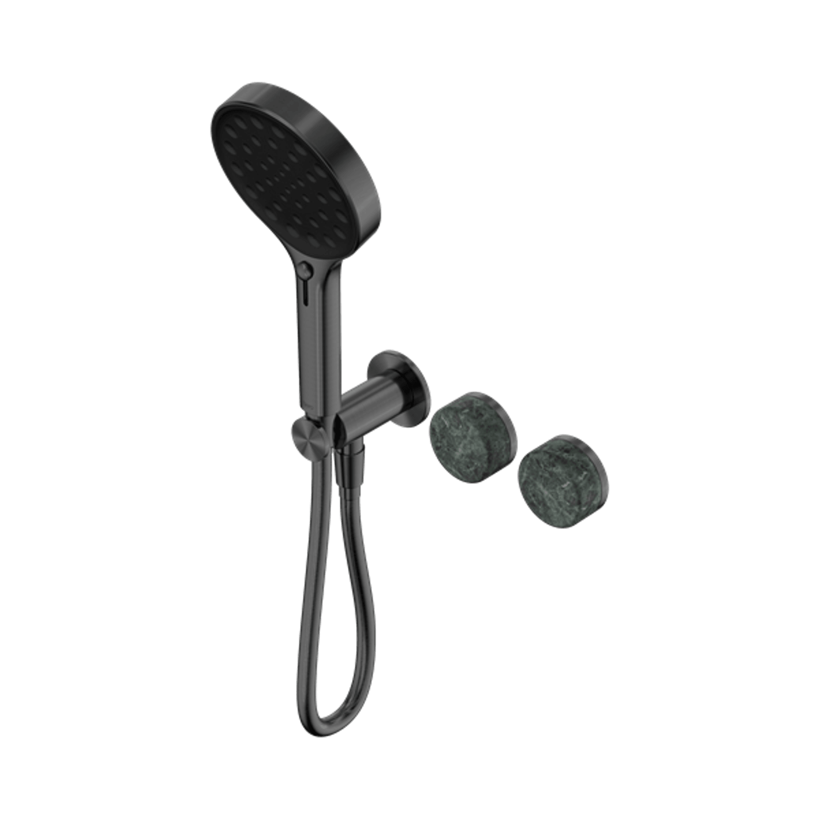 Serenity Shower System Verde Alpi Handle And Serenity Hand Shower Gun Metal gallery detail image