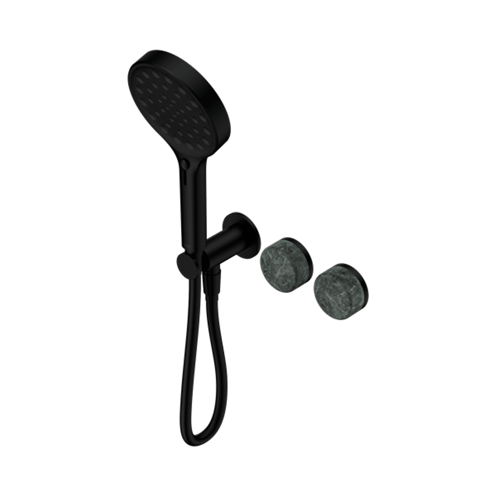 Serenity Shower System Verde Alpi Handle And Serenity Hand Shower Matte Black gallery detail image