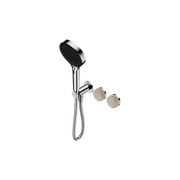 Serenity Shower System Rome Travertine Handle And Serenity Hand Shower Chrome gallery detail image