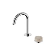 Serenity Basin Mixer Arc Spout Rome Travertine Handle Chrome gallery detail image