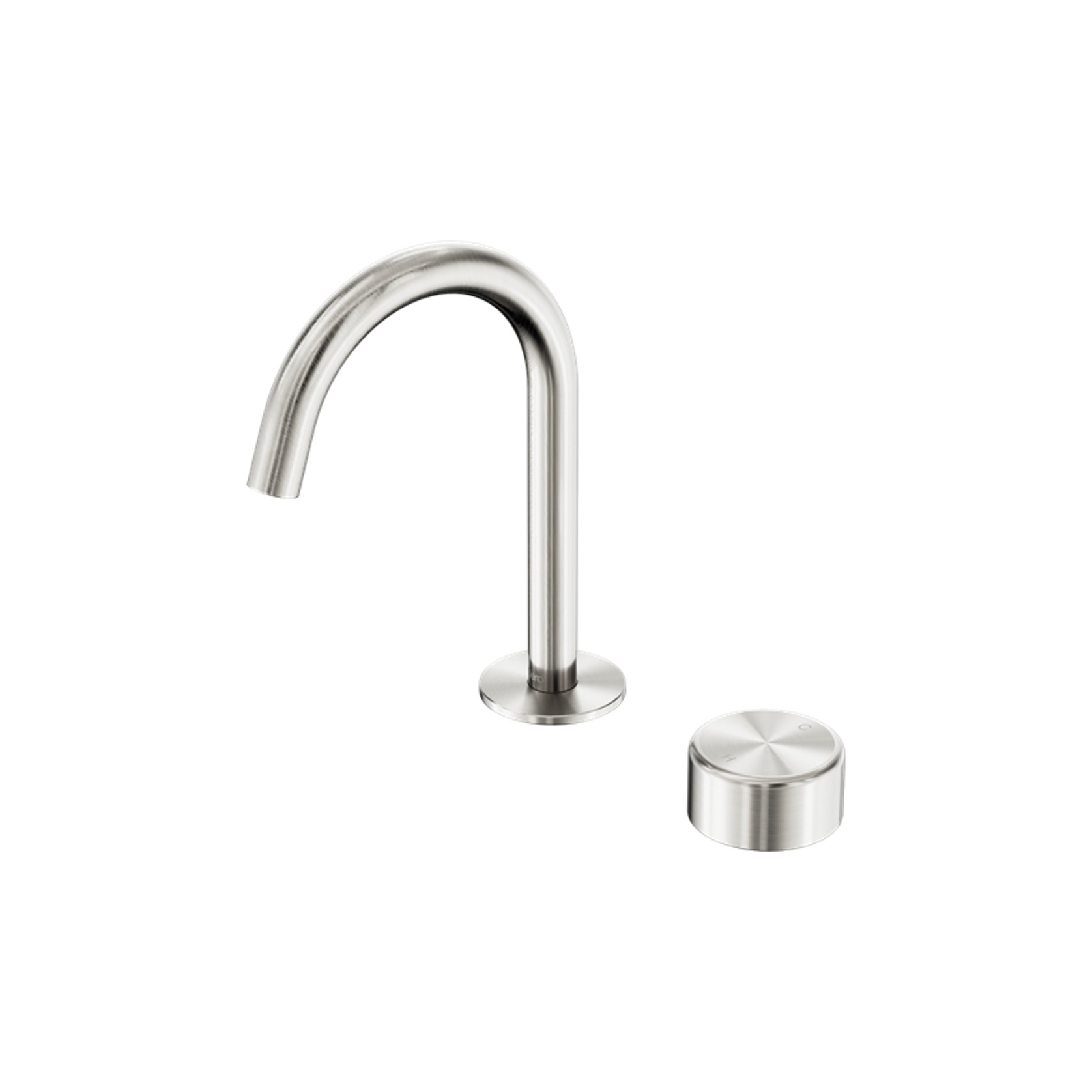 Serenity Basin Mixer Arc Spout Metal Handle Brushed Nickel gallery detail image
