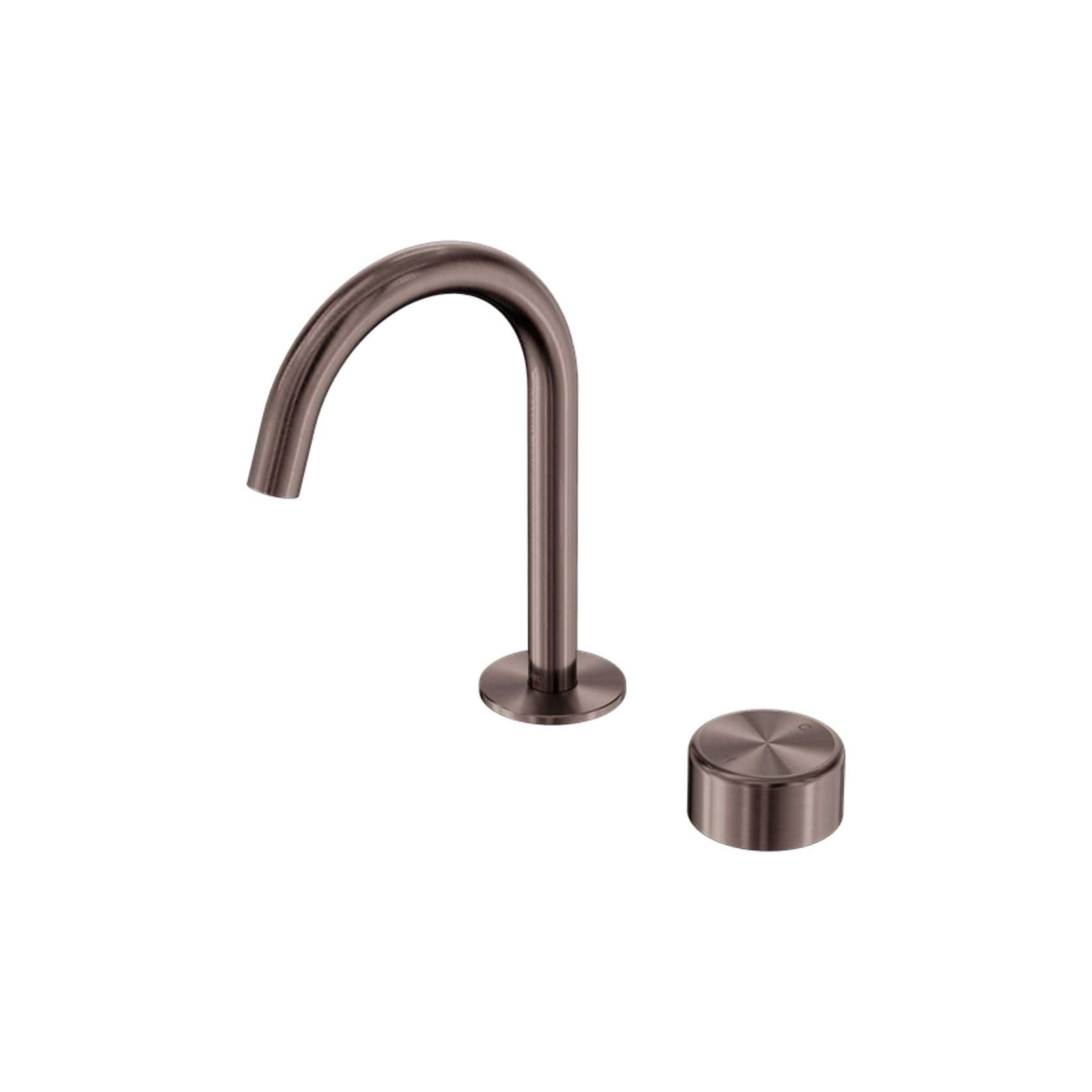 Serenity Basin Mixer Arc Spout Metal Handle Brushed Bronze gallery detail image